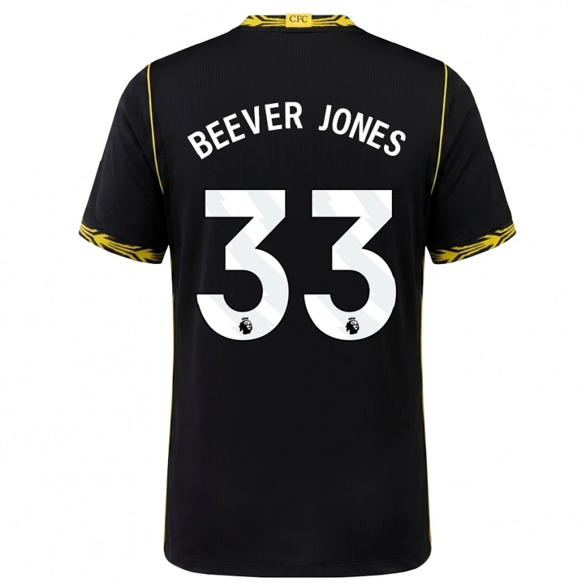 Danxen Niño Camiseta Aggie Beever-Jones #33 Negro Amarillo 2ª Equipación 2026/27 La Camisa México