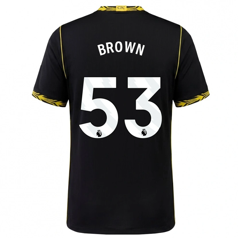 Danxen Niño Camiseta Lola Brown #53 Negro Amarillo 2ª Equipación 2026/27 La Camisa México