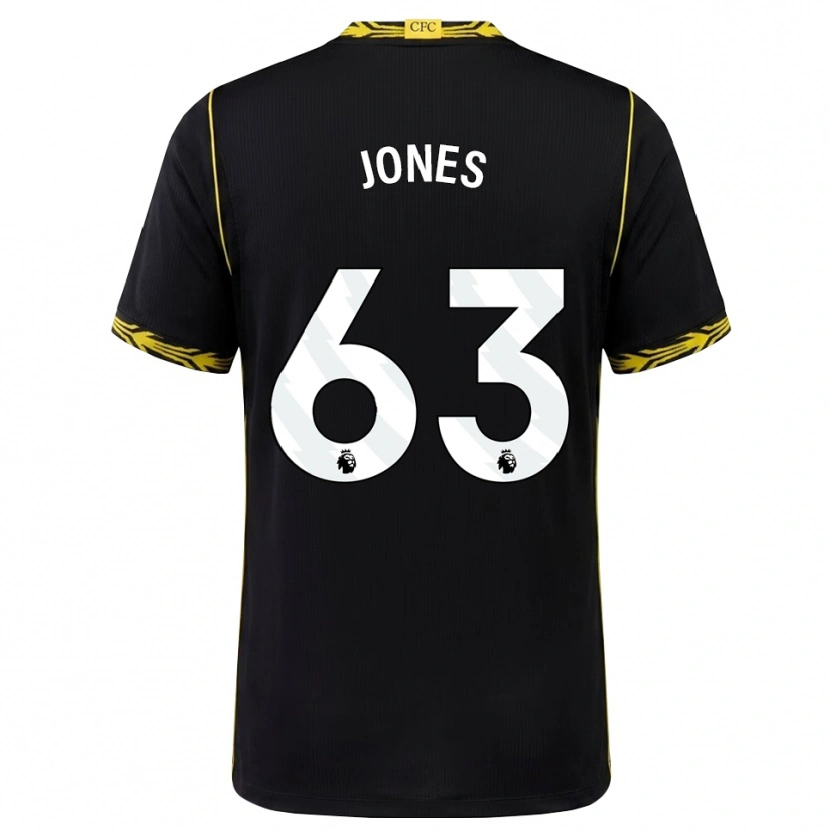 Danxen Niño Camiseta Vera Jones #63 Negro Amarillo 2ª Equipación 2026/27 La Camisa México
