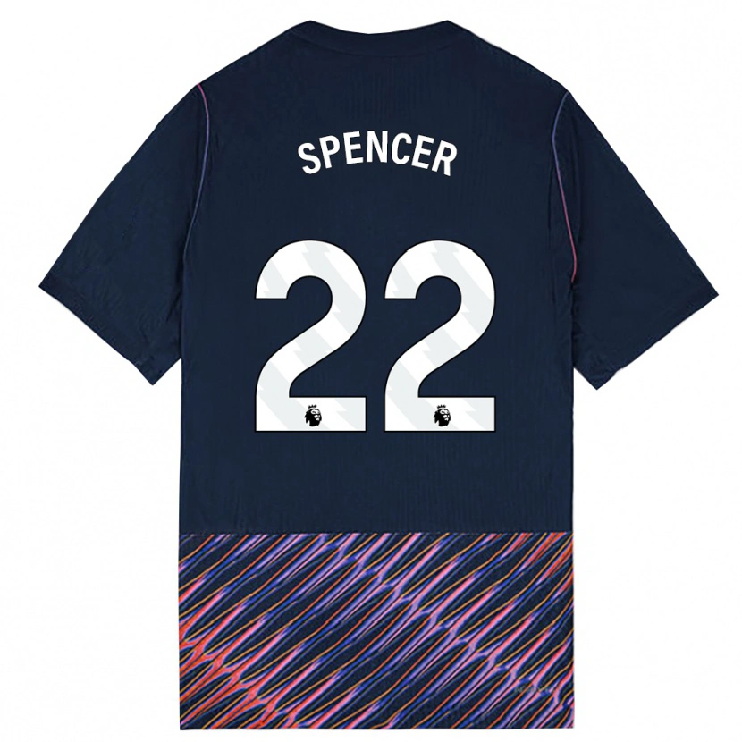 Danxen Niño Camiseta Rebecca Spencer #22 Azulreal Blanco 2ª Equipación 2026/27 La Camisa México