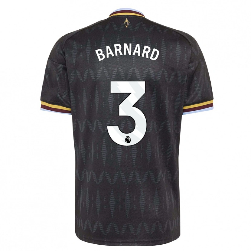 Danxen Niño Camiseta Finlay Barnard #3 Azulaciano Negro Amarillo 2ª Equipación 2026/27 La Camisa México