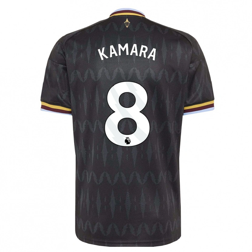 Danxen Niño Camiseta Boubacar Kamara #8 Azulaciano Negro Amarillo 2ª Equipación 2026/27 La Camisa México