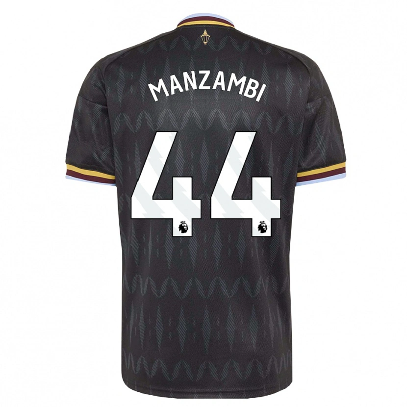 Danxen Niño Camiseta Johan Manzambi #44 Azulaciano Negro Amarillo 2ª Equipación 2026/27 La Camisa México