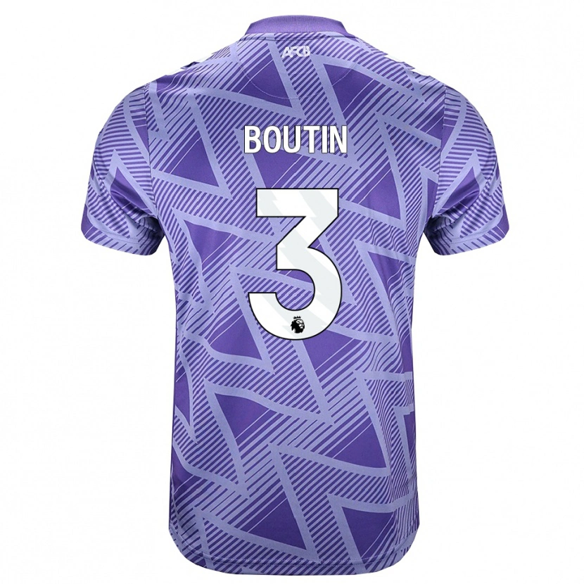 Danxen Niño Camiseta Noa Boutin #3 Rojovioletapálido Blanco 2ª Equipación 2026/27 La Camisa México
