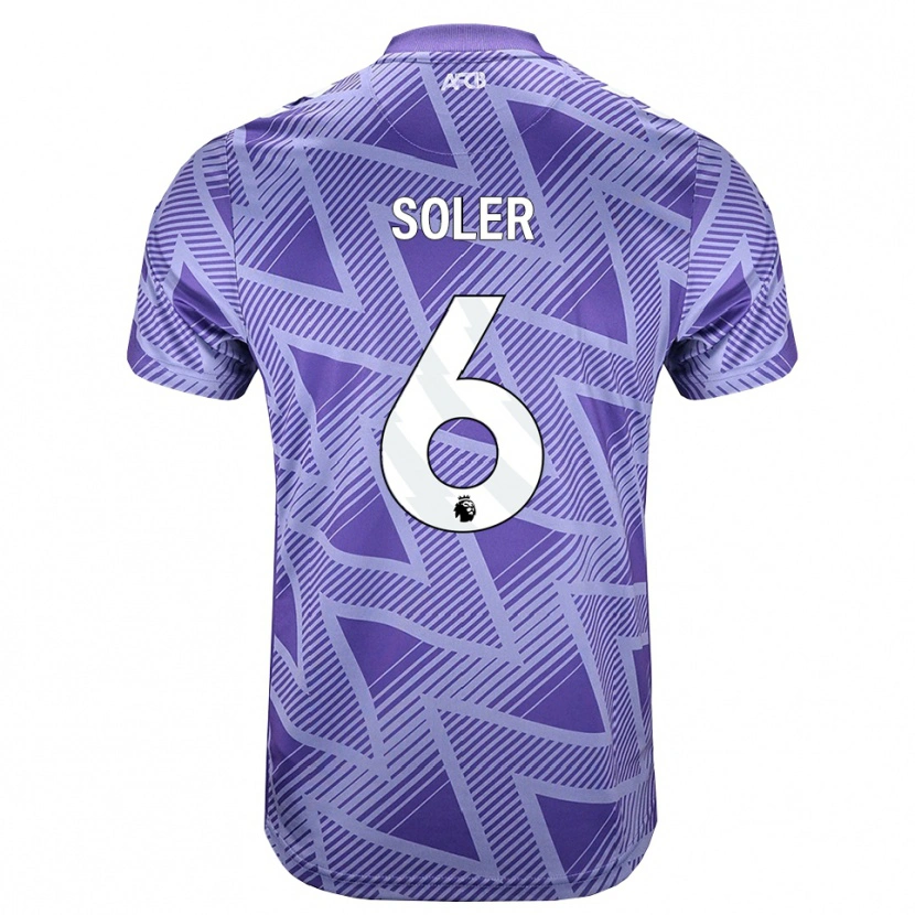 Danxen Niño Camiseta Julio Soler #6 Rojovioletapálido Blanco 2ª Equipación 2026/27 La Camisa México