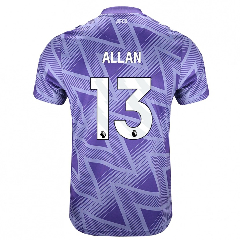 Danxen Niño Camiseta Mack Allan #13 Rojovioletapálido Blanco 2ª Equipación 2026/27 La Camisa México
