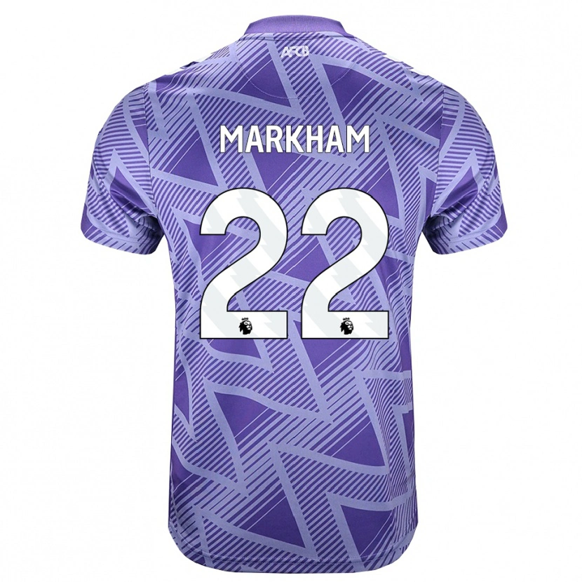 Danxen Niño Camiseta Jenna Markham #22 Rojovioletapálido Blanco 2ª Equipación 2026/27 La Camisa México