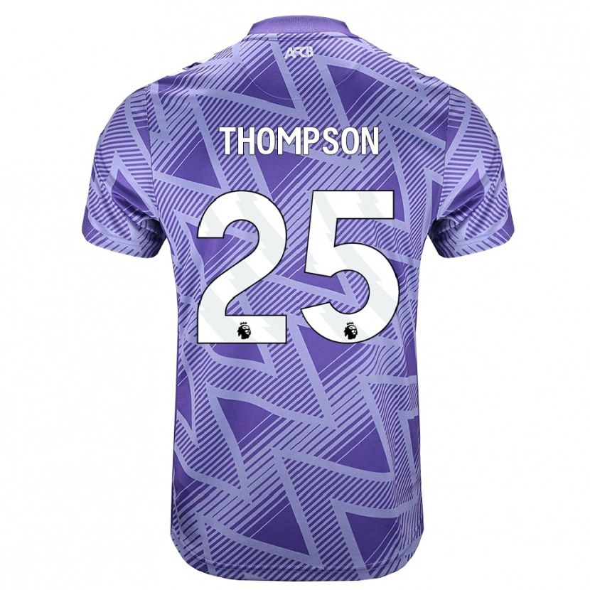 Danxen Niño Camiseta Kenni Thompson #25 Rojovioletapálido Blanco 2ª Equipación 2026/27 La Camisa México