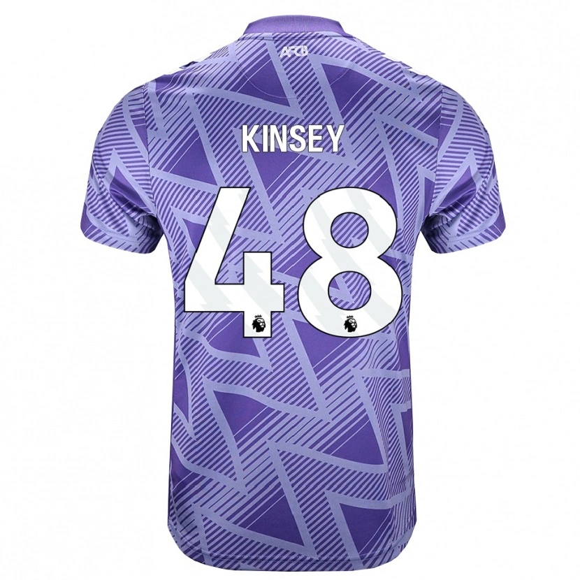 Danxen Niño Camiseta Max Kinsey #48 Rojovioletapálido Blanco 2ª Equipación 2026/27 La Camisa México