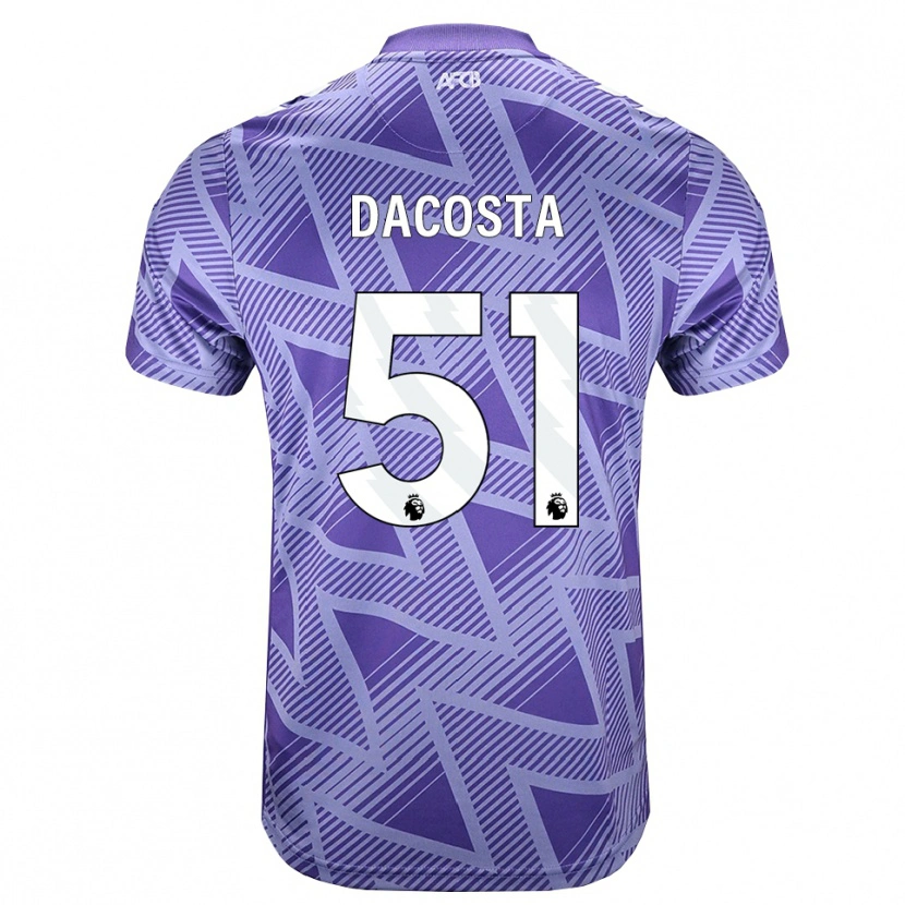 Danxen Niño Camiseta Malcom Dacosta González #51 Rojovioletapálido Blanco 2ª Equipación 2026/27 La Camisa México