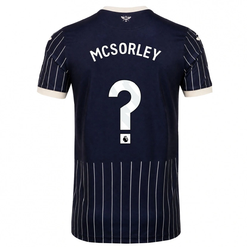 Danxen Niño Camiseta Michael Mcsorley #0 Negro Blanco 2ª Equipación 2026/27 La Camisa México