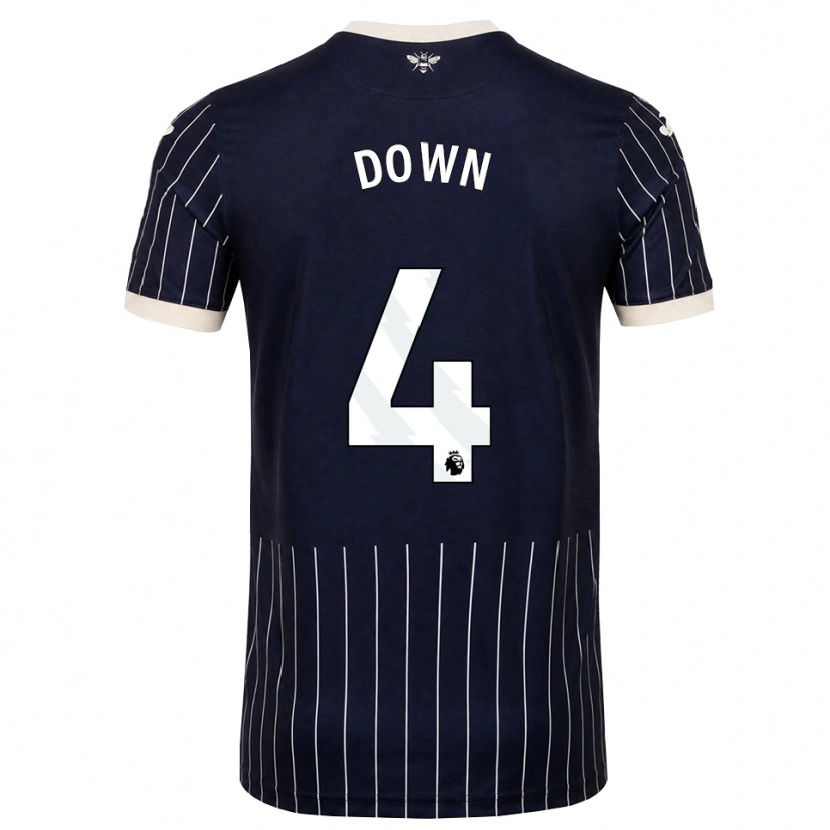 Danxen Niño Camiseta Alissa Down #4 Negro Blanco 2ª Equipación 2026/27 La Camisa México