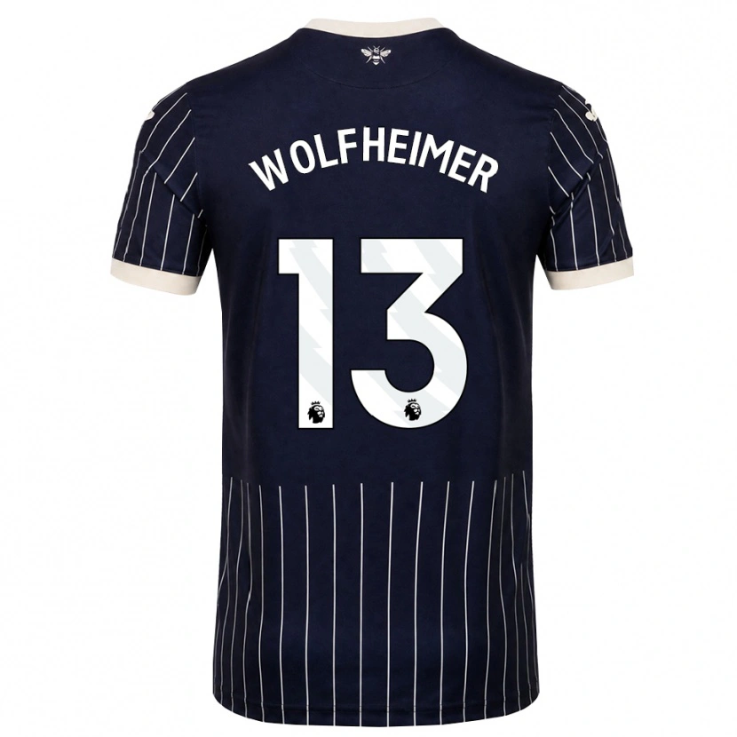 Danxen Niño Camiseta Connor Wolfheimer #13 Negro Blanco 2ª Equipación 2026/27 La Camisa México