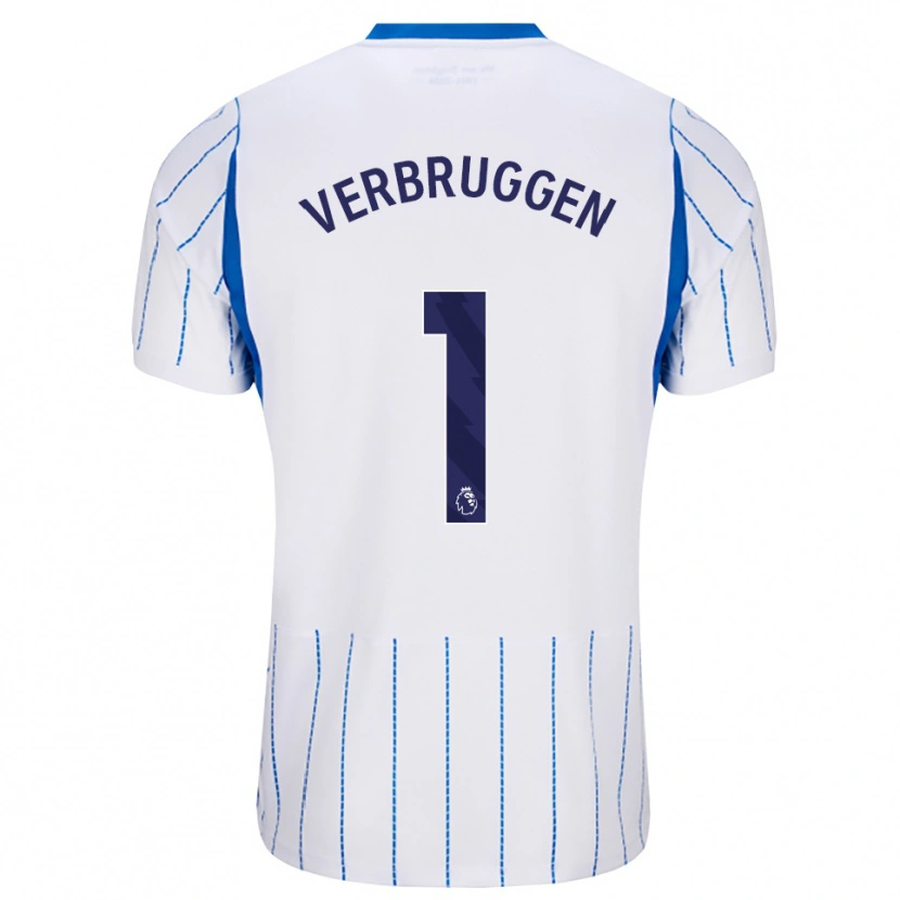 Danxen Niño Camiseta Bart Verbruggen #1 Azuldodger Blanco 2ª Equipación 2026/27 La Camisa México