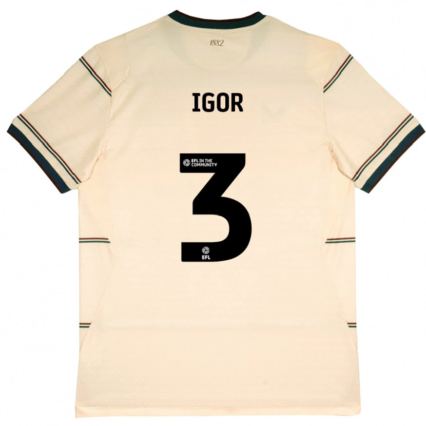 Danxen Niño Camiseta Igor Julio #3 Beige Borgoña 2ª Equipación 2026/27 La Camisa México