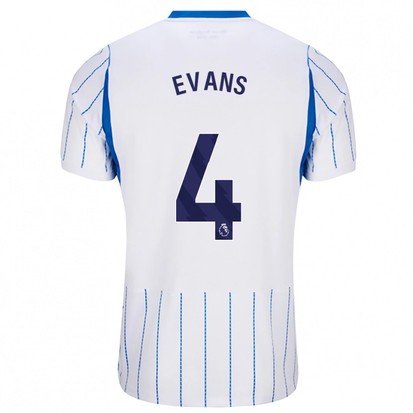 Danxen Niño Camiseta Jake Evans #4 Azuldodger Blanco 2ª Equipación 2026/27 La Camisa México