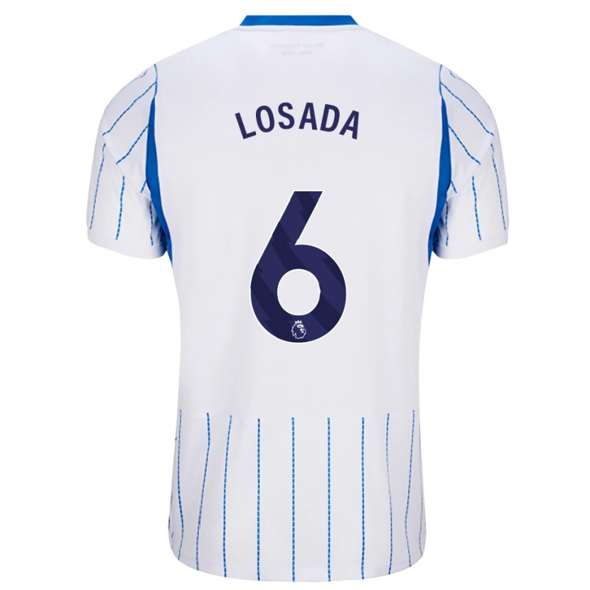 Danxen Niño Camiseta Vicky Losada #6 Azuldodger Blanco 2ª Equipación 2026/27 La Camisa México