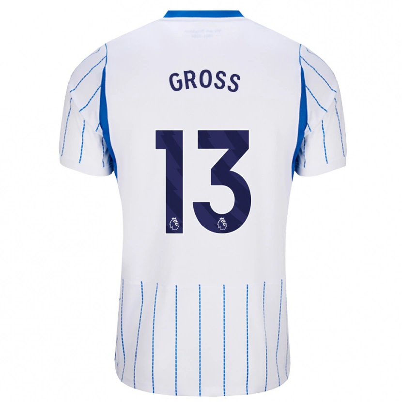 Danxen Niño Camiseta Pascal Groß #13 Azuldodger Blanco 2ª Equipación 2026/27 La Camisa México