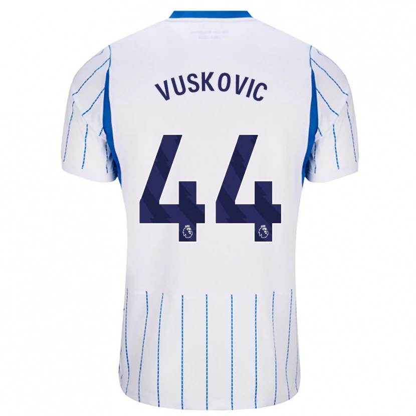 Danxen Niño Camiseta Luka Vuskovic #44 Azuldodger Blanco 2ª Equipación 2026/27 La Camisa México