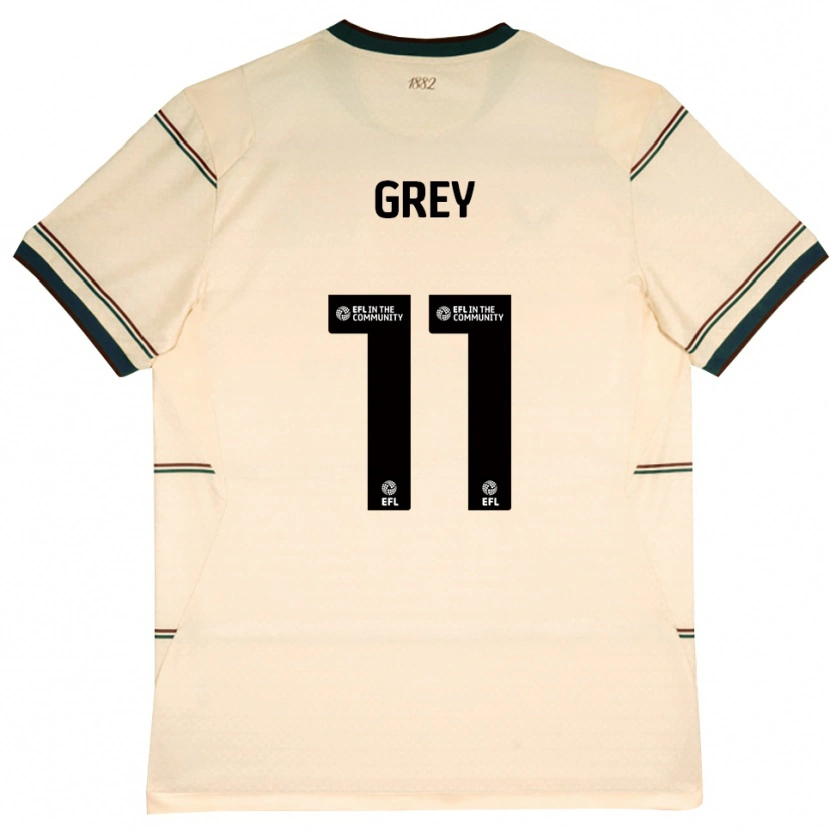 Danxen Niño Camiseta Anna Grey #11 Beige Borgoña 2ª Equipación 2026/27 La Camisa México
