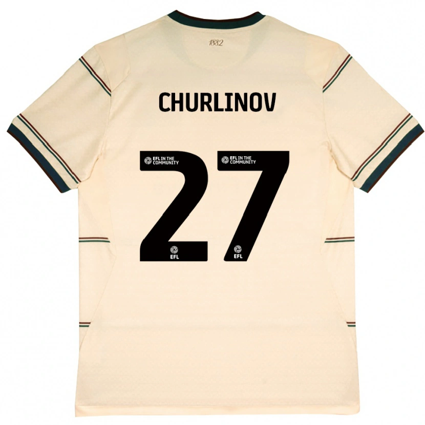 Danxen Niño Camiseta Darko Churlinov #27 Beige Borgoña 2ª Equipación 2026/27 La Camisa México