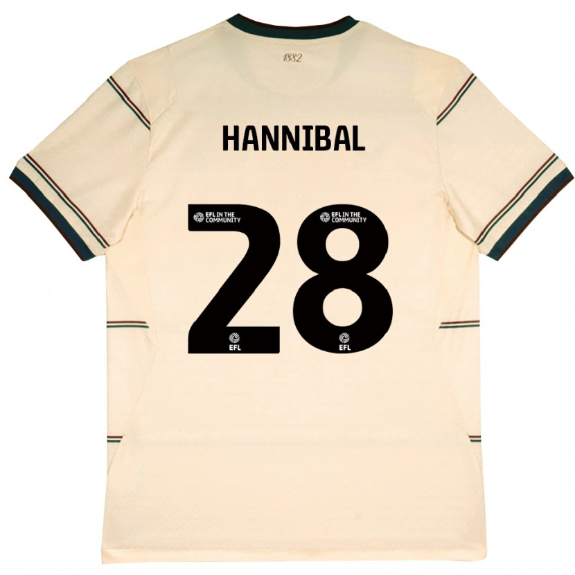 Danxen Niño Camiseta Hannibal Mejbri #28 Beige Borgoña 2ª Equipación 2026/27 La Camisa México