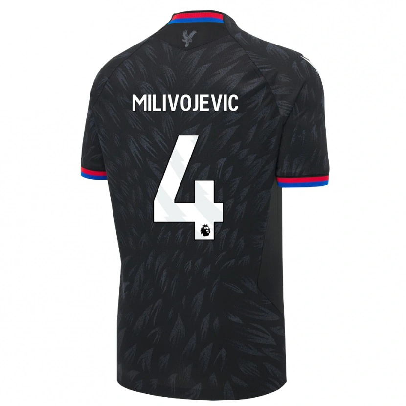 Danxen Niño Camiseta Luka Milivojevic #4 Negro Azul Rojo 2ª Equipación 2026/27 La Camisa México
