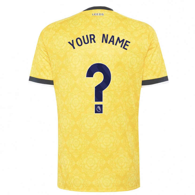 Danxen Niño Camiseta Su Nombre #0 Amarillo Blanco Negro 2ª Equipación 2026/27 La Camisa México