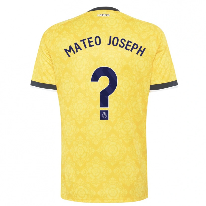 Danxen Niño Camiseta Mateo Joseph #0 Amarillo Blanco Negro 2ª Equipación 2026/27 La Camisa México