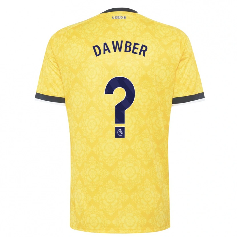 Danxen Niño Camiseta Oscar Dawber #0 Amarillo Blanco Negro 2ª Equipación 2026/27 La Camisa México