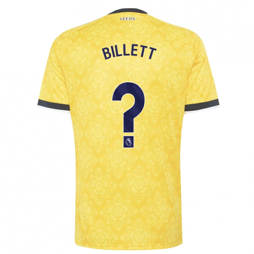 Danxen Niño Camiseta Joe Billett #0 Amarillo Blanco Negro 2ª Equipación 2026/27 La Camisa México