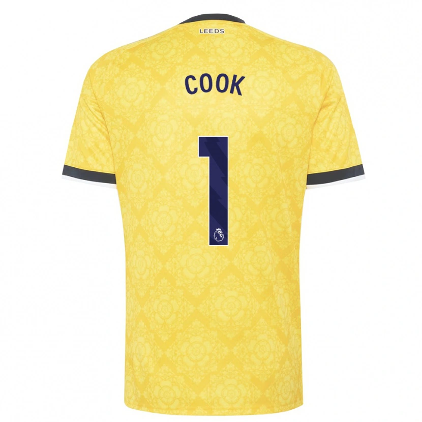 Danxen Niño Camiseta Robbie Cook #1 Amarillo Blanco Negro 2ª Equipación 2026/27 La Camisa México