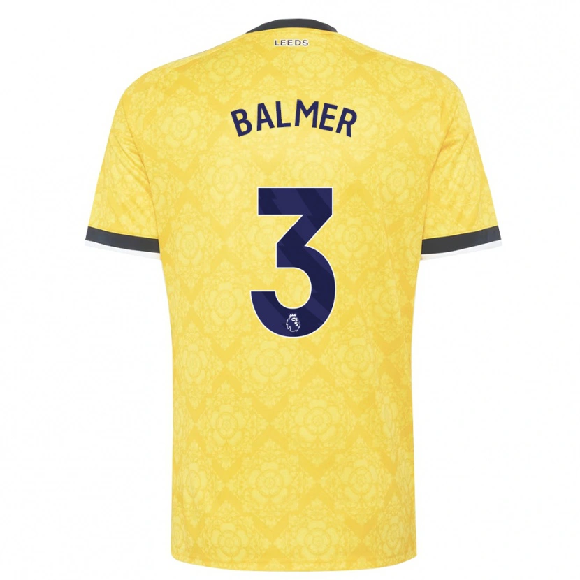 Danxen Niño Camiseta Liam Balmer #3 Amarillo Blanco Negro 2ª Equipación 2026/27 La Camisa México