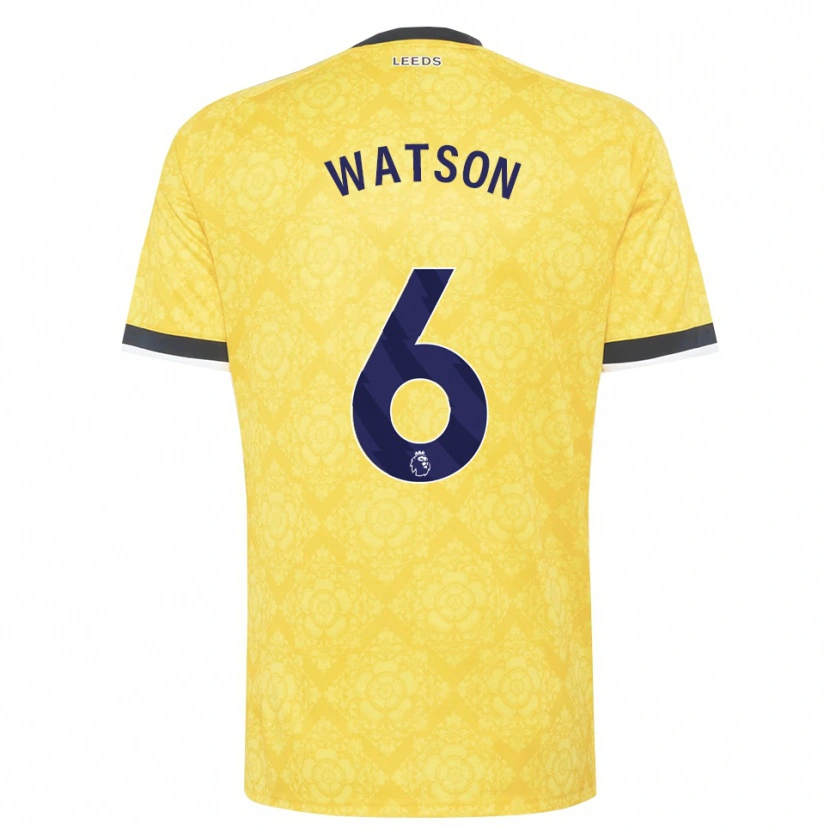 Danxen Niño Camiseta Jacob Watson #6 Amarillo Blanco Negro 2ª Equipación 2026/27 La Camisa México