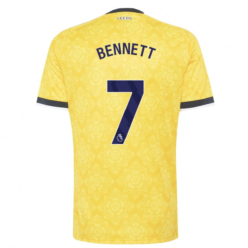 Danxen Niño Camiseta Oliver Bennett #7 Amarillo Blanco Negro 2ª Equipación 2026/27 La Camisa México