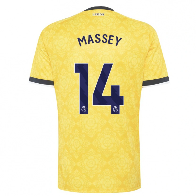 Danxen Niño Camiseta Alexander Massey #14 Amarillo Blanco Negro 2ª Equipación 2026/27 La Camisa México