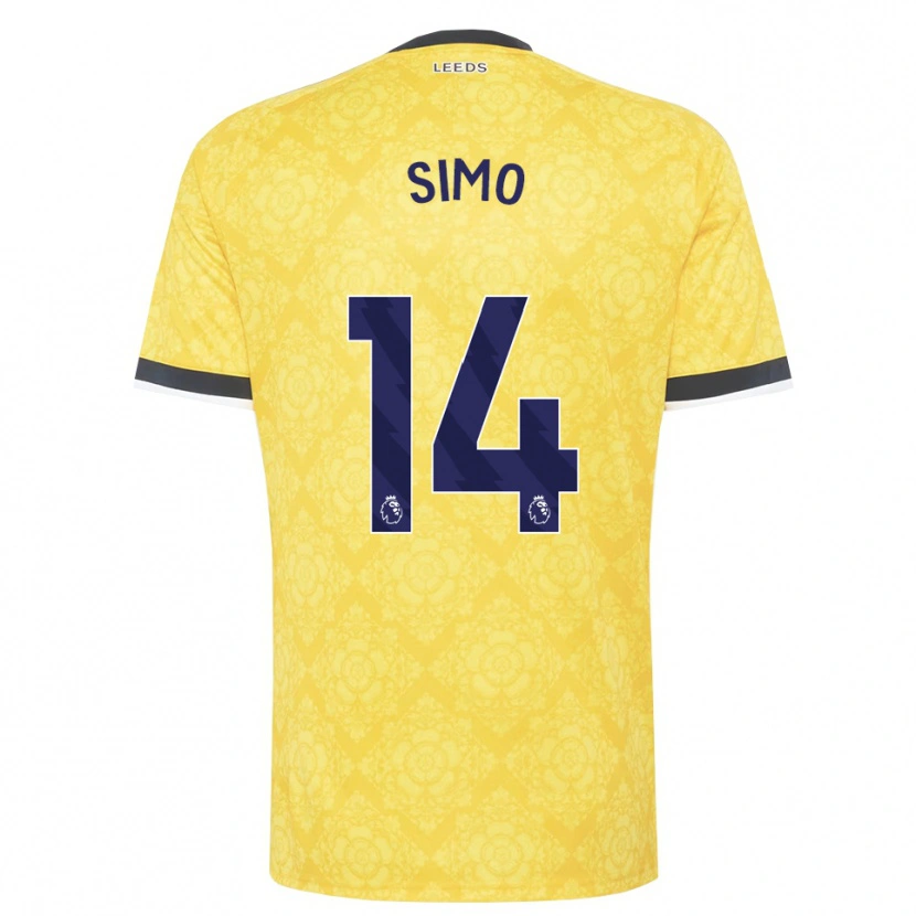Danxen Niño Camiseta Elton Simo #14 Amarillo Blanco Negro 2ª Equipación 2026/27 La Camisa México