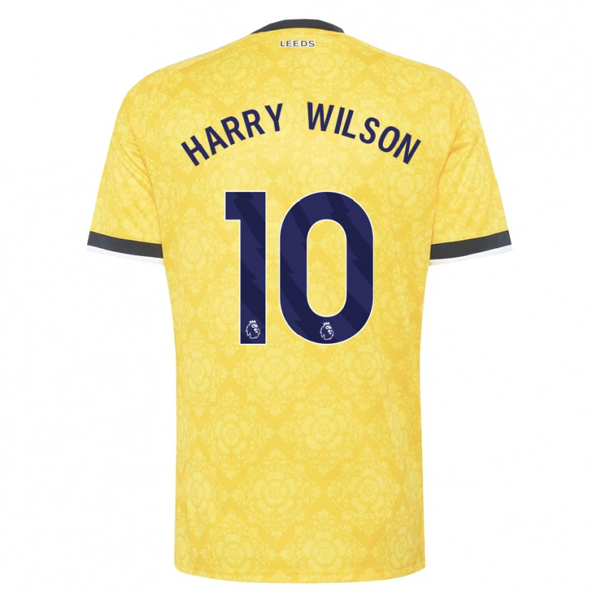 Danxen Niño Camiseta Harry Wilson #10 Amarillo Blanco Negro 2ª Equipación 2026/27 La Camisa México