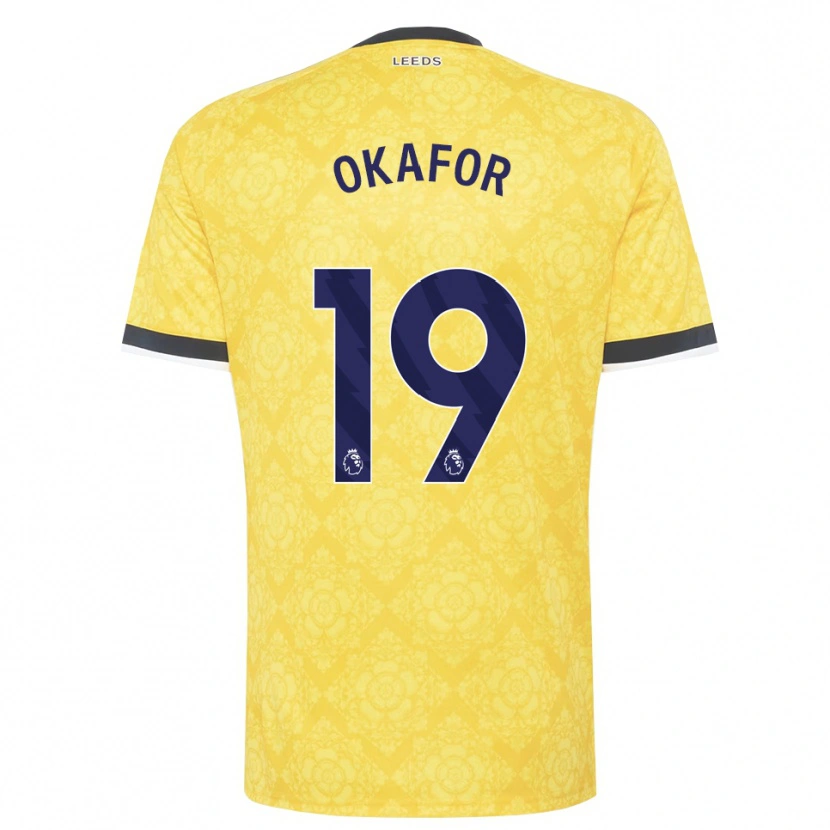 Danxen Niño Camiseta Noah Okafor #19 Amarillo Blanco Negro 2ª Equipación 2026/27 La Camisa México
