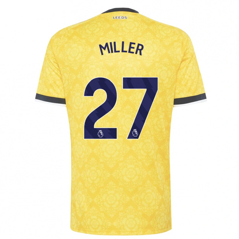 Danxen Niño Camiseta Amari Miller #27 Amarillo Blanco Negro 2ª Equipación 2026/27 La Camisa México