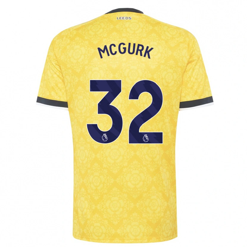 Danxen Niño Camiseta Sean Mcgurk #32 Amarillo Blanco Negro 2ª Equipación 2026/27 La Camisa México