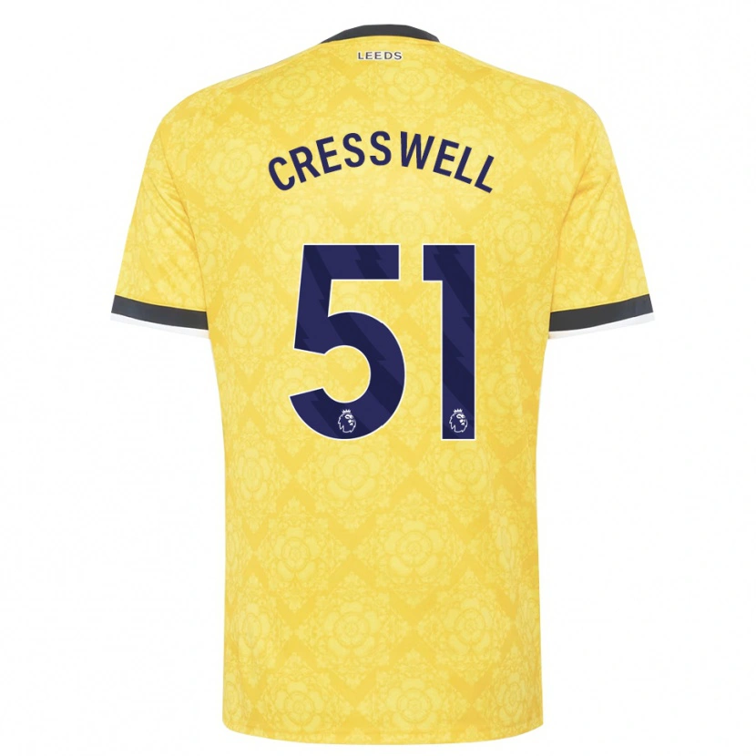 Danxen Niño Camiseta Alfie Cresswell #51 Amarillo Blanco Negro 2ª Equipación 2026/27 La Camisa México