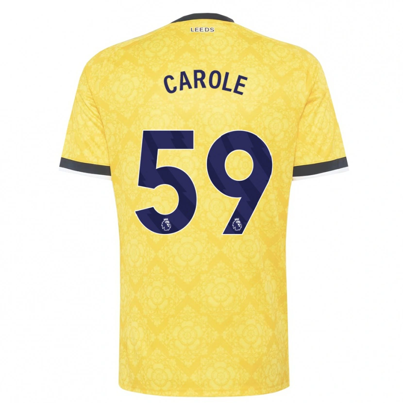 Danxen Niño Camiseta Keenan Carole #59 Amarillo Blanco Negro 2ª Equipación 2026/27 La Camisa México