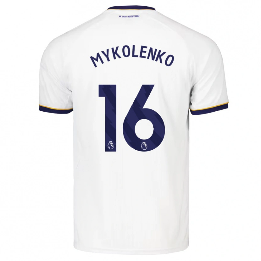 Danxen Niño Camiseta Vitaliy Mykolenko #16 Azulmedianoche Blanco Amarillo 2ª Equipación 2026/27 La Camisa México