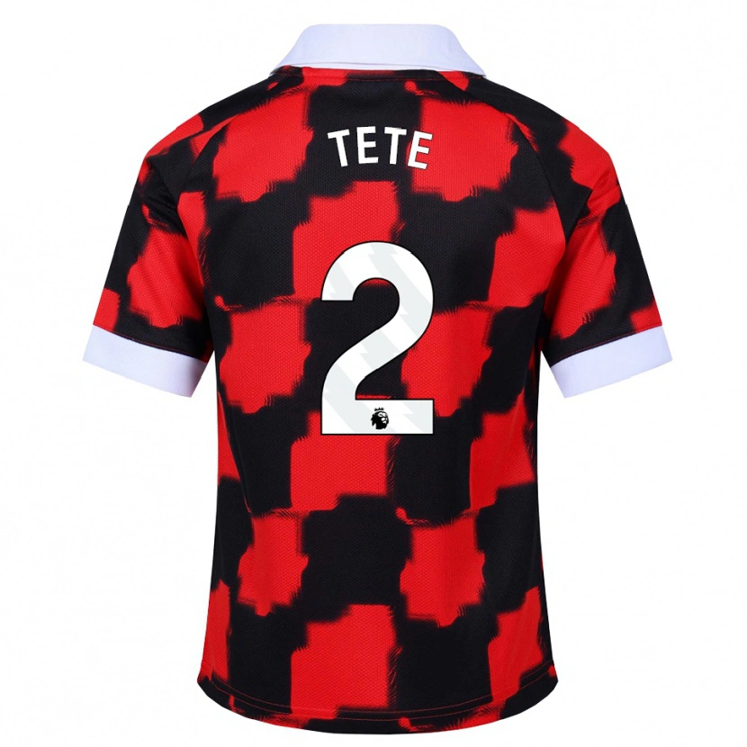 Danxen Niño Camiseta Kenny Tete #2 Rojo Blanco Negro 2ª Equipación 2026/27 La Camisa México
