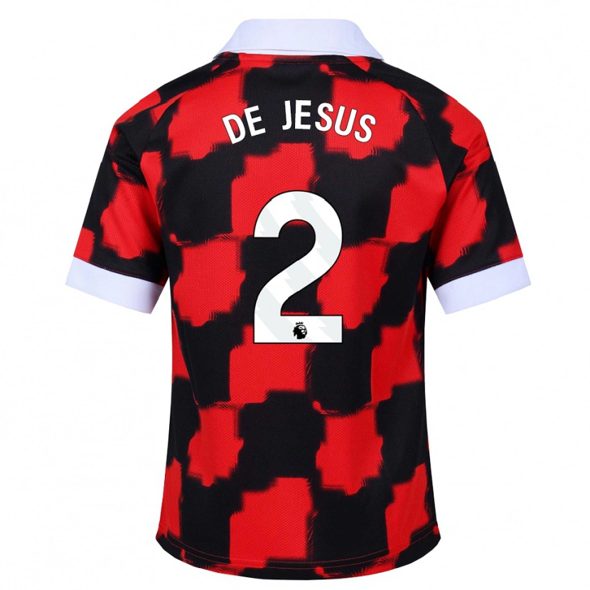 Danxen Niño Camiseta Brad De Jesus #2 Rojo Blanco Negro 2ª Equipación 2026/27 La Camisa México