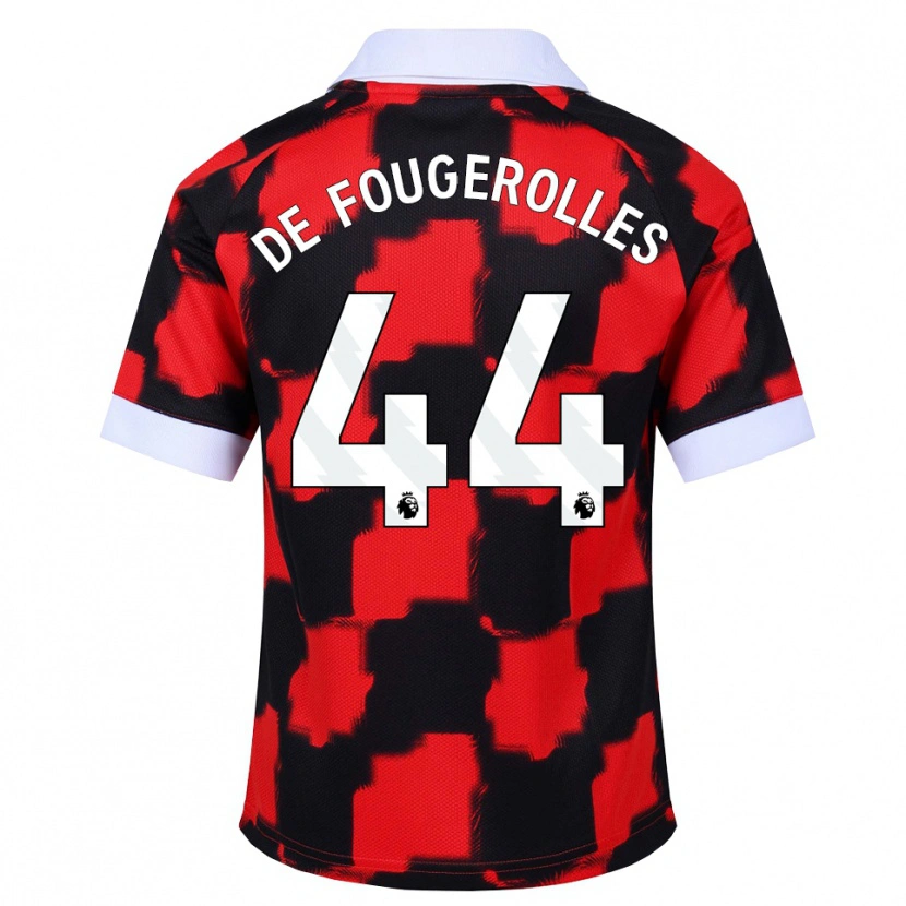 Danxen Niño Camiseta Luc De Fougerolles #44 Rojo Blanco Negro 2ª Equipación 2026/27 La Camisa México
