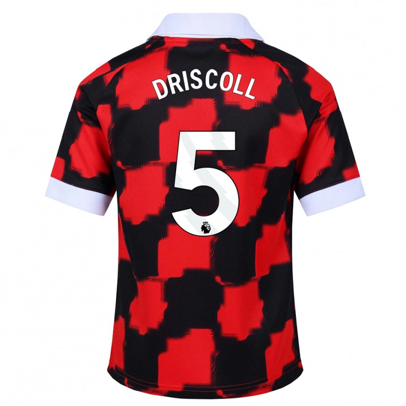 Danxen Niño Camiseta Teddy Driscoll #5 Rojo Blanco Negro 2ª Equipación 2026/27 La Camisa México