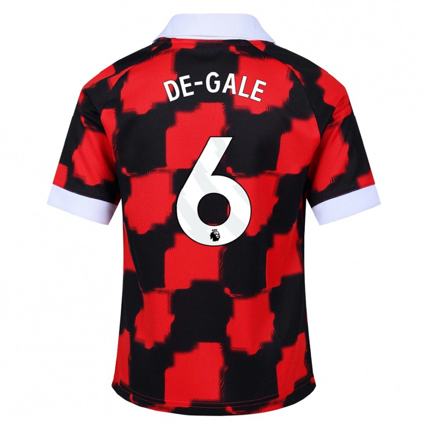 Danxen Niño Camiseta Dylan De-Gale #6 Rojo Blanco Negro 2ª Equipación 2026/27 La Camisa México