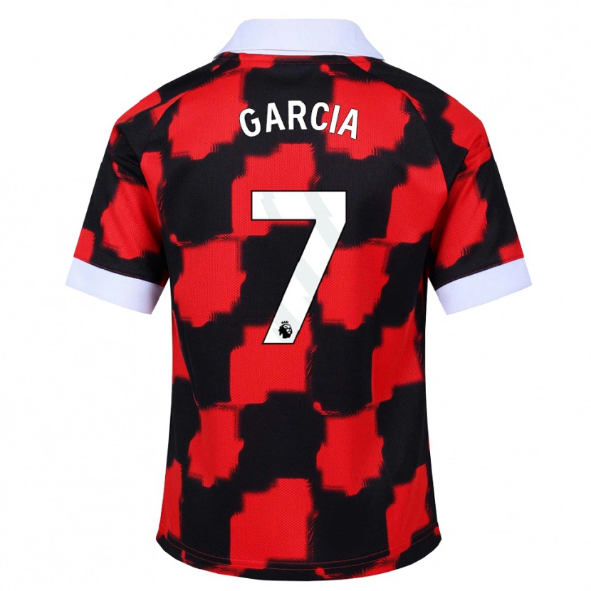 Danxen Niño Camiseta Gonzalo García #7 Rojo Blanco Negro 2ª Equipación 2026/27 La Camisa México